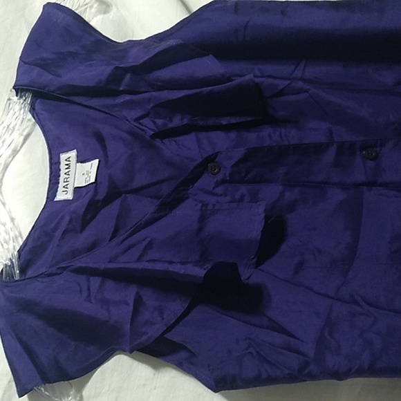 Vintage Jarama Purple Silk 💜 Top Sz.S Like New Condition (X-52 CRATE) - Picture 2 of 9